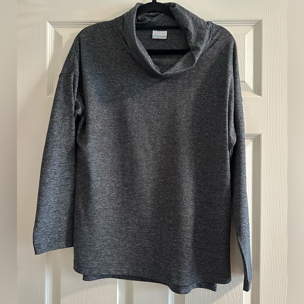 Columbia Charcoal Cowl Neck Long Sleeve Pullover